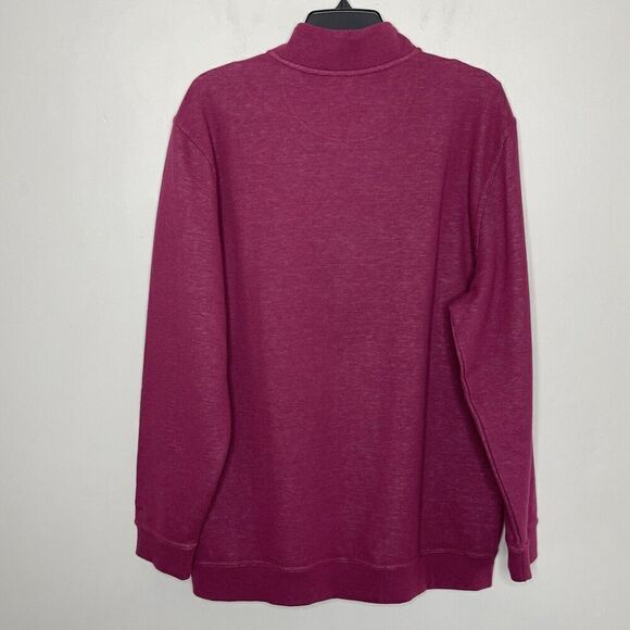 WALTER HAGEN 1/4 Zip Mens Large Mid-Weight Pique Fleece NEW Raspberry GOLF - Picture 4 of 11